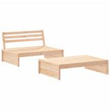 NNEVL 2 Piece Garden Lounge Set with Cushions Solid Wood
