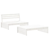 NNEVL 2 Piece Garden Lounge Set with Cushions White Solid Wood