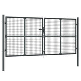 NNEVL Mesh Garden Gate Anthracite 300x175 cm Galvanised Steel