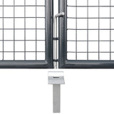 NNEVL Mesh Garden Gate Anthracite 300x175 cm Galvanised Steel