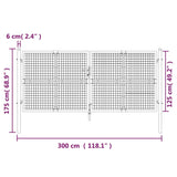 NNEVL Mesh Garden Gate Anthracite 300x175 cm Galvanised Steel
