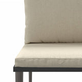 NNEVL 7 Piece Garden Lounge Set with Cushions Grey Poly Rattan