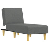 NNEVL Chaise Longue Dark Grey Fabric