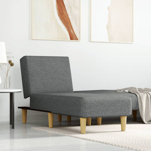 NNEVL Chaise Longue Dark Grey Fabric