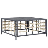NNEVL 6 Piece Garden Lounge Set with Cushions Anthracite Poly Rattan