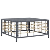 NNEVL 8 Piece Garden Lounge Set with Cushions Anthracite Poly Rattan