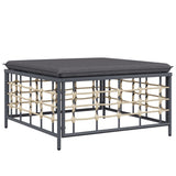 NNEVL 9 Piece Garden Lounge Set with Cushions Anthracite Poly Rattan