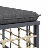 NNEVL 9 Piece Garden Lounge Set with Cushions Anthracite Poly Rattan
