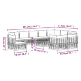 NNEVL 11 Piece Garden Lounge Set with Cushions Anthracite Poly Rattan
