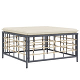 NNEVL 10 Piece Garden Lounge Set with Cushions Anthracite Poly Rattan