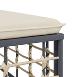 NNEVL 10 Piece Garden Lounge Set with Cushions Anthracite Poly Rattan