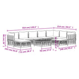 NNEVL 10 Piece Garden Lounge Set with Cushions Anthracite Poly Rattan
