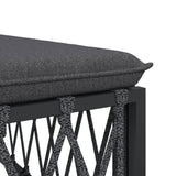 NNEVL 5 Piece Garden Lounge Set with Cushions Anthracite Steel