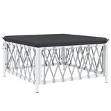 NNEVL 8 Piece Garden Lounge Set with Cushions White Steel