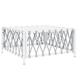 NNEVL 8 Piece Garden Lounge Set with Cushions White Steel