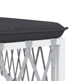 NNEVL 7 Piece Garden Lounge Set with Cushions White Steel