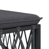 NNEVL 10 Piece Garden Lounge Set with Cushions Anthracite Steel