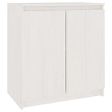 NNEVL Side Cabinet White 60x36x65 cm Solid Wood Pine