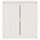 NNEVL Side Cabinet White 60x36x65 cm Solid Wood Pine