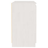 NNEVL Side Cabinet White 60x36x65 cm Solid Wood Pine