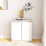 NNEVL Side Cabinet White 60x36x65 cm Solid Wood Pine