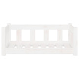 NNEVL Dog Bed White 75.5x55.5x28 cm Solid Wood Pine