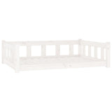 NNEVL Dog Bed White 105.5x75.5x28 cm Solid Wood Pine