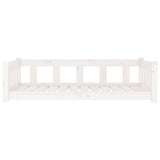 NNEVL Dog Bed White 105.5x75.5x28 cm Solid Wood Pine
