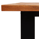 NNEVL 3 Piece Dining Set with Live Edge Solid Wood Acacia