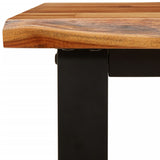 NNEVL 3 Piece Dining Set with Live Edge Solid Wood Acacia