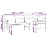 NNEVL 2 Piece Garden Dining Set Anthracite Steel