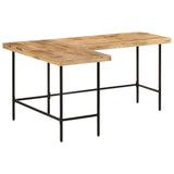NNEVL Desk 165x110x77 cm Solid Wood Mango and Iron