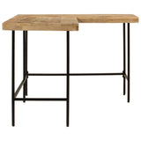 NNEVL Desk 165x110x77 cm Solid Wood Mango and Iron