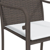 NNEVL 9 Piece Garden Dining Set with Cushions Poly Rattan and Steel