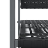 NNEVL 5 Piece Garden Dining Set Poly Rattan and Steel