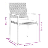 NNEVL 7 Piece Garden Dining Set with Cushions Poly Rattan and Steel