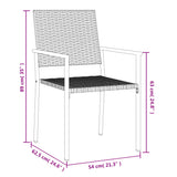 NNEVL 7 Piece Garden Dining Set Poly Rattan and Steel