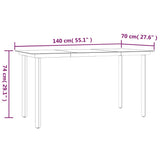 NNEVL 7 Piece Garden Dining Set Poly Rattan and Steel