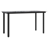 NNEVL 9 Piece Garden Dining Set Poly Rattan and Steel