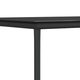NNEVL 7 Piece Garden Dining Set with Cushions Black Poly Rattan and Steel