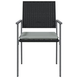 NNEVL Garden Chairs with Cushions 6 pcs Black 54x62.5x89 cm Poly Rattan