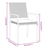 NNEVL Garden Chairs with Cushions 6 pcs Black 54x62.5x89 cm Poly Rattan