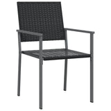 NNEVL Garden Chairs 4 pcs Black 54x62.5x89 cm Poly Rattan