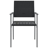 NNEVL Garden Chairs 4 pcs Black 54x62.5x89 cm Poly Rattan