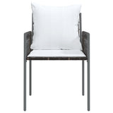 NNEVL Garden Chairs with Cushions 4 pcs Brown 54x61x83 cm Poly Rattan