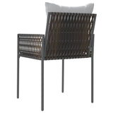 NNEVL Garden Chairs with Cushions 4 pcs Brown 54x61x83 cm Poly Rattan