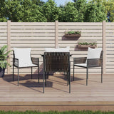 NNEVL Garden Chairs with Cushions 4 pcs Brown 54x61x83 cm Poly Rattan