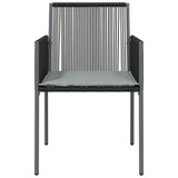 NNEVL Garden Chairs with Cushions 6 pcs Black 54x60.5x83.5 cm Poly Rattan