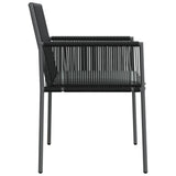 NNEVL Garden Chairs with Cushions 6 pcs Black 54x60.5x83.5 cm Poly Rattan