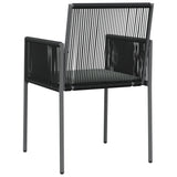 NNEVL Garden Chairs with Cushions 6 pcs Black 54x60.5x83.5 cm Poly Rattan